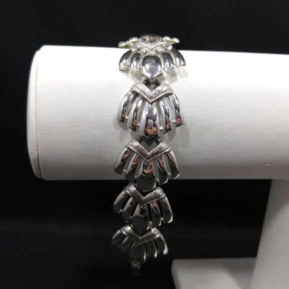 CORO RHUDUM PLATED MID CENTURY BRACELET 1960'S VINTAGE JEWELRY 7" EUC - Picture 7 of 7